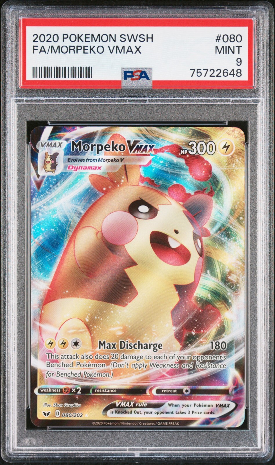 Pokemon Sword & Shield Base Set Morpeko VMAX #080 PSA 9 | eBay