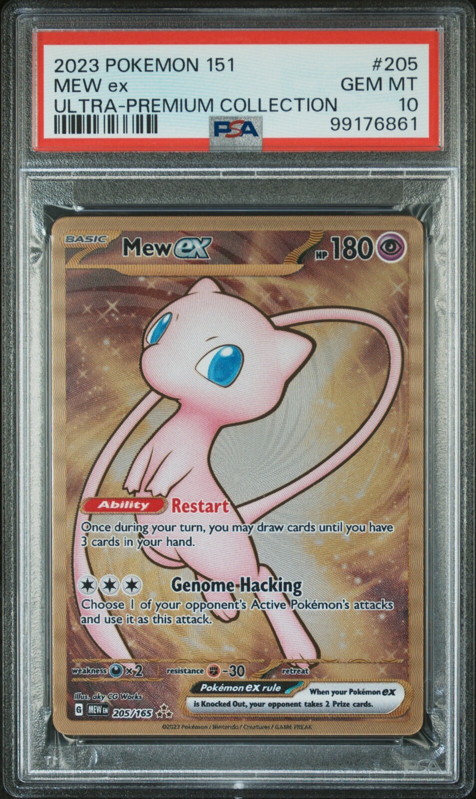 2023 Pokemon 151 Mew Ex Ultra Premium Collection 205 METAL PSA 10