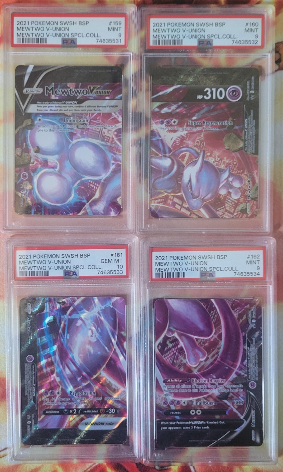 Mewtwo V Union SWSH159-162 Full Set Psa 9 and 10 | eBay