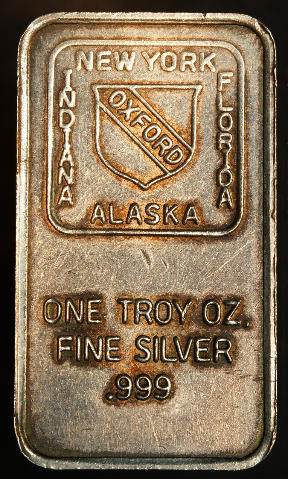 Vintage OXFORD MINT New York Alaska Florida Indiana 1oz 999 FINE