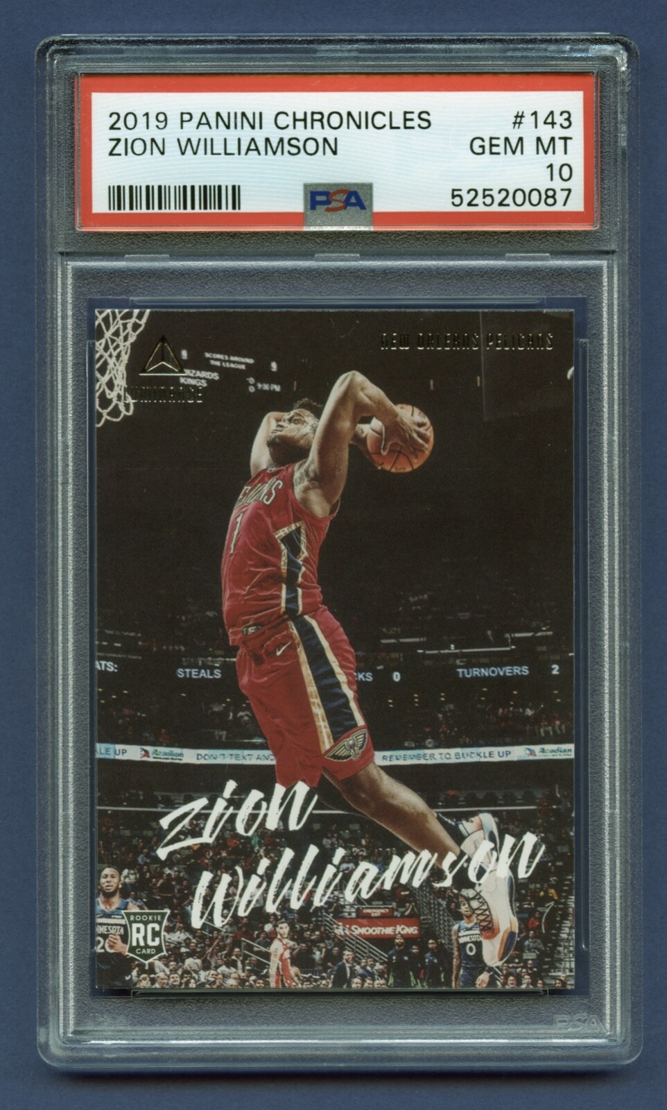 2019 ZION WILLIAMSON ROOKIE PSA 10 GEM-MT PELICANS PANINI
