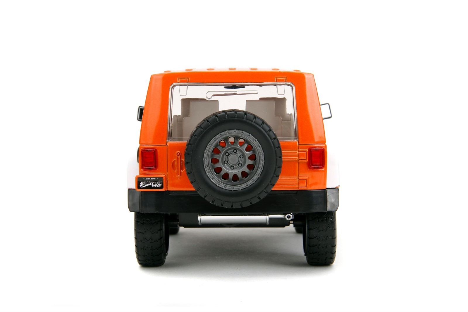 Jada 1:24 Orange M&M's Figure & 2007 Jeep Wrangler Diecast Model