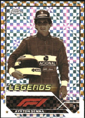 2024 Topps Chrome Formula 1 F1 Ayrton Senna Black 3/10 #188 PSA 10