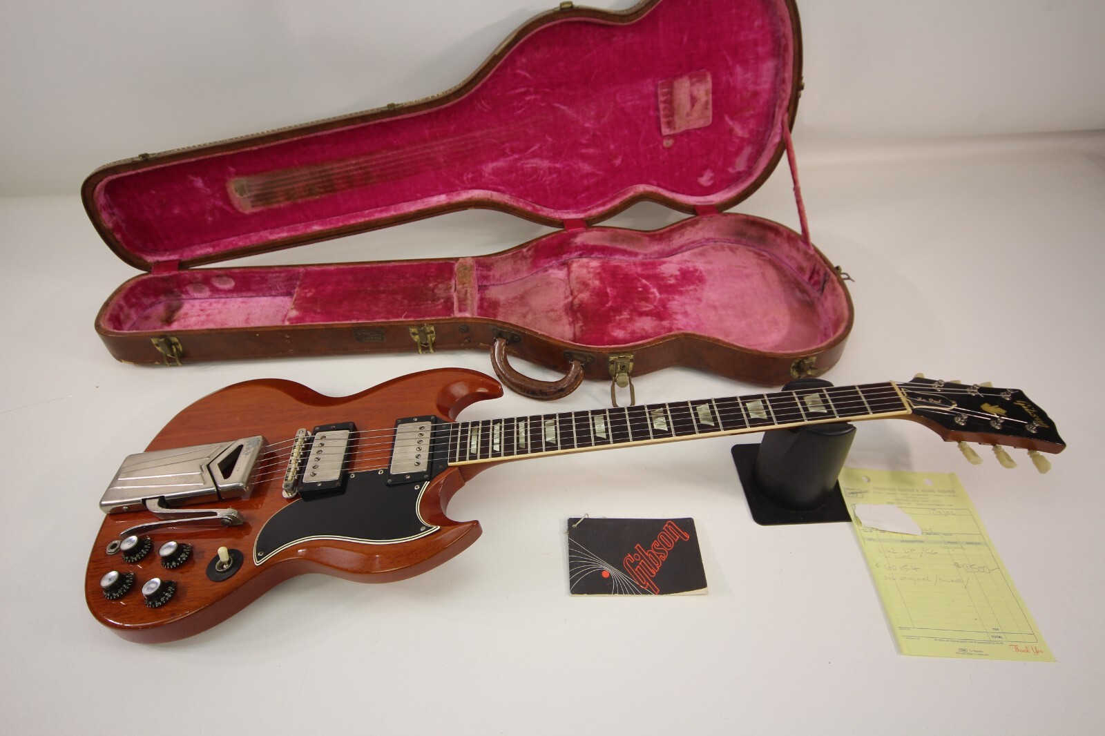 1962 Les Paul SG body all original w/Pink & Brown original case 2