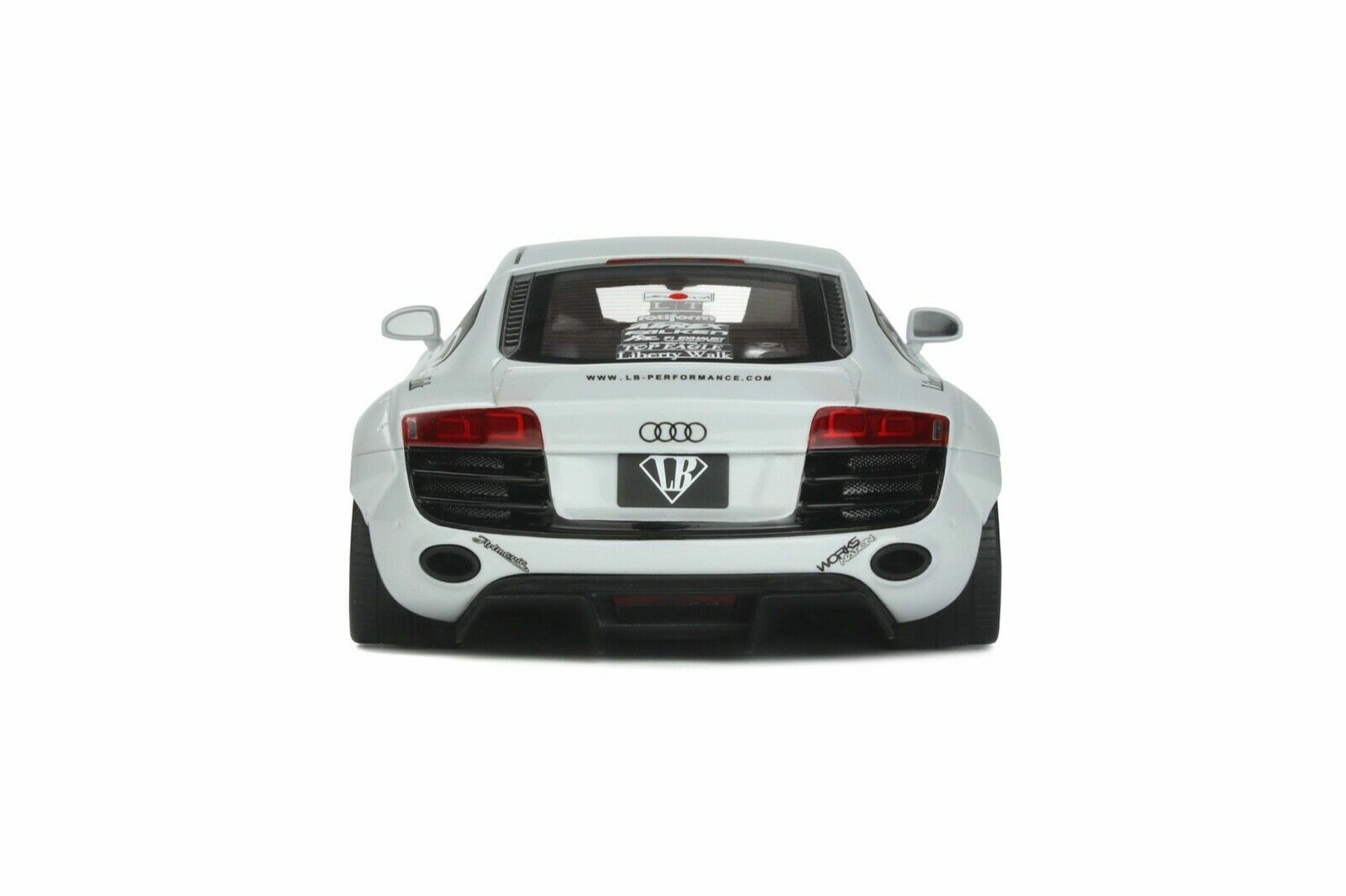 1/18 Audi R8 Liberty Walk LB Works 2019 Glacier White Resin by GT