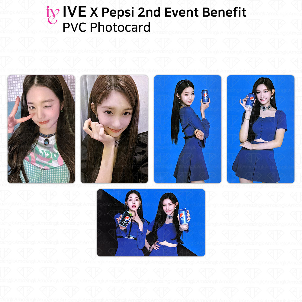 IVE x Pepsi 2nd Event Benefit Wonyoung Leeseo PVC Photocard KPOP K