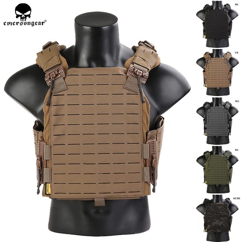 EMERSON Tactical Vest Lasercut Molle Laser Cut Plate Carrier W/ROC