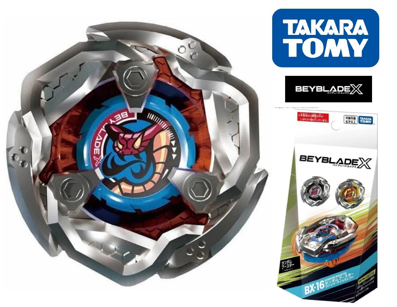 Takara Tomy Beyblade X BX-16 01 ViperTail 5-80O 