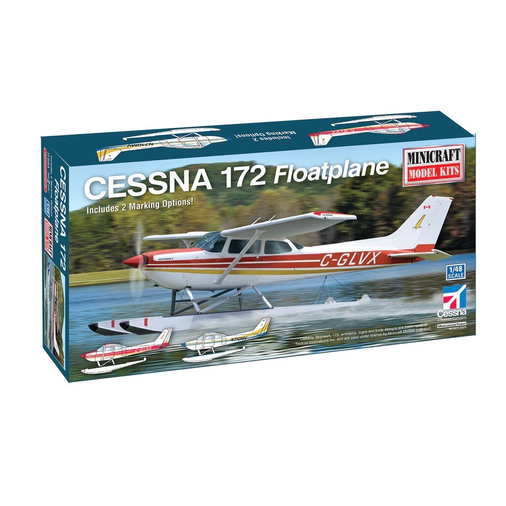 Minicraft 1/48 Cessna 172 Floatplane w/ Custom Number & Marking