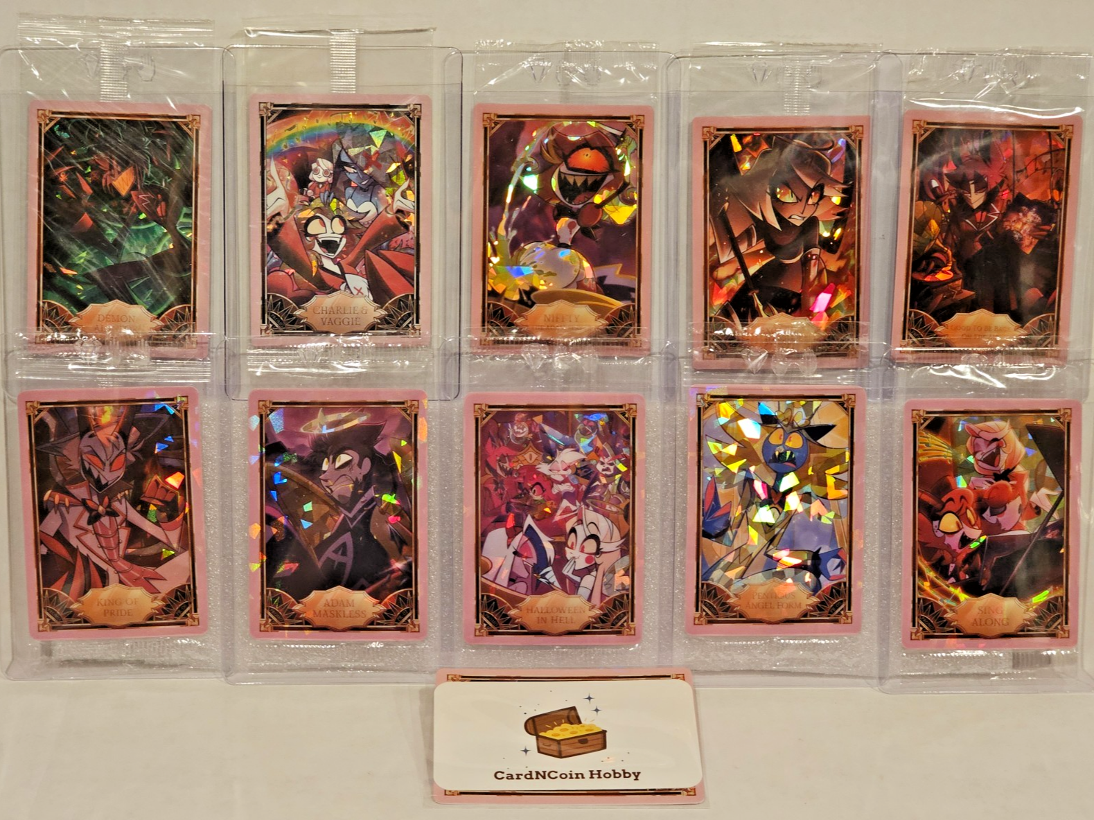 Hazbin Hotel Cracked Ice Promo Cards FULL SET (10 Cards, PR01 to