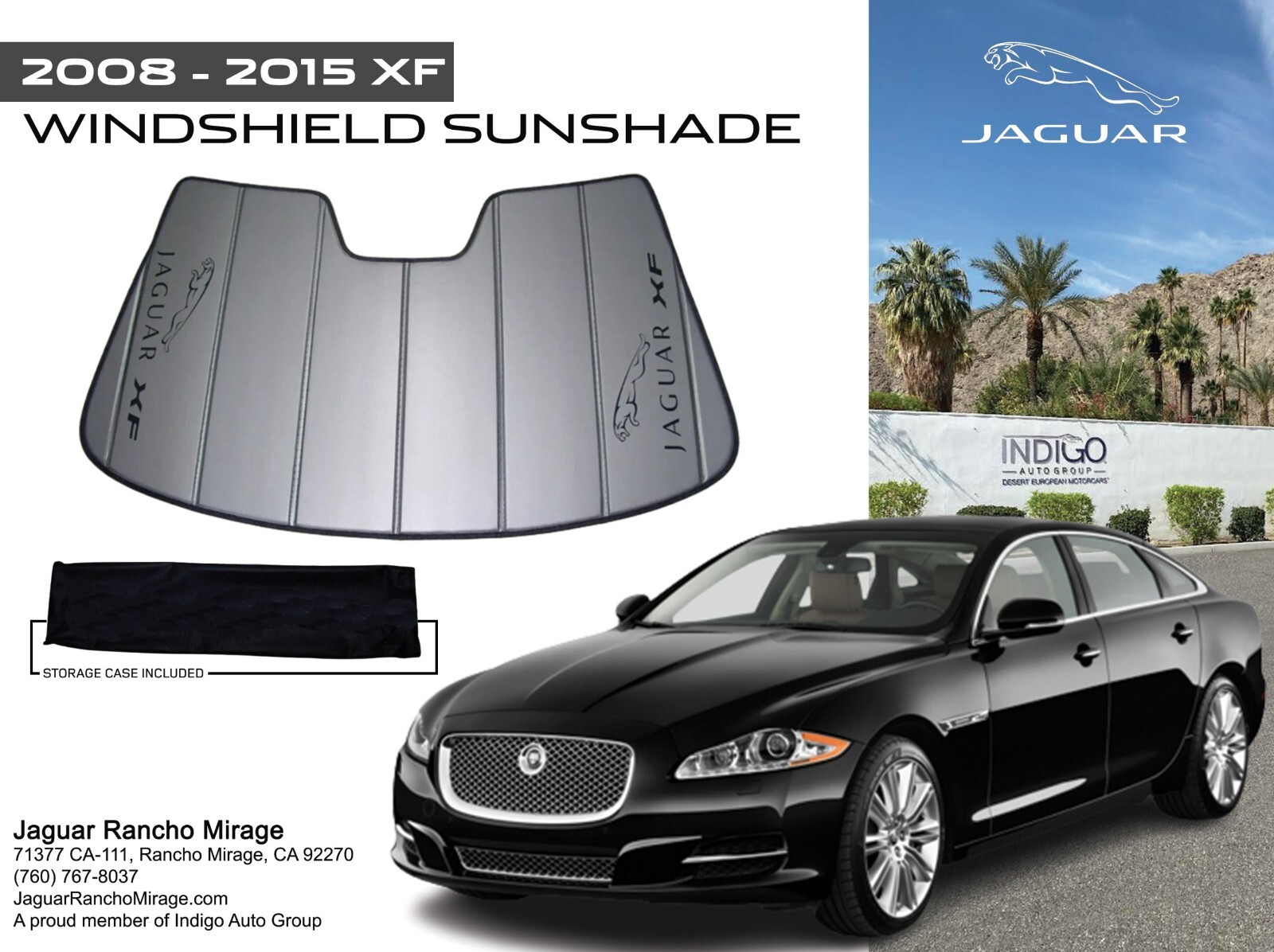 Genuine factory OEM 2008-2015 Jaguar XF Windshield Sunshade