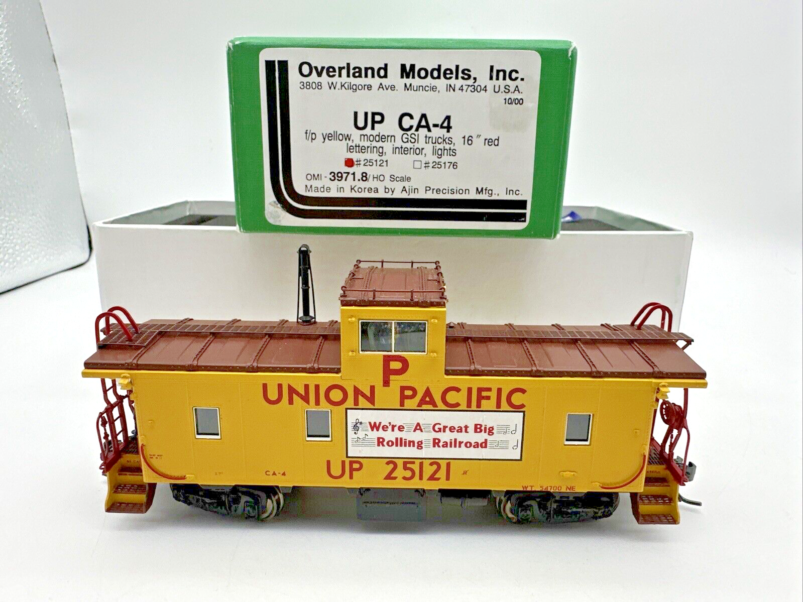DTD HO BRASS OMI 3971.8 OVERLAND UP UNION PACIFIC CA-4 CABOOSE