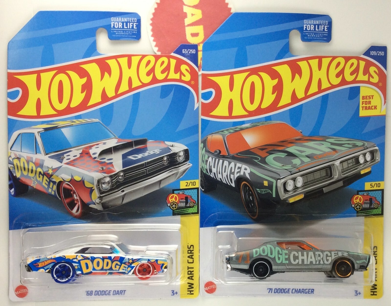 71 Dodge Charger Art Cars Gray / White recolors Lot of 2 #63 2022