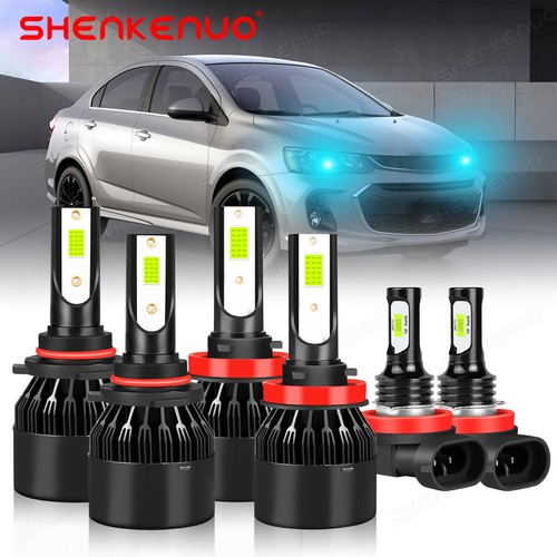 For Chevy Sonic 2012-2016 8000K Blue LED Headlight High Low Beam