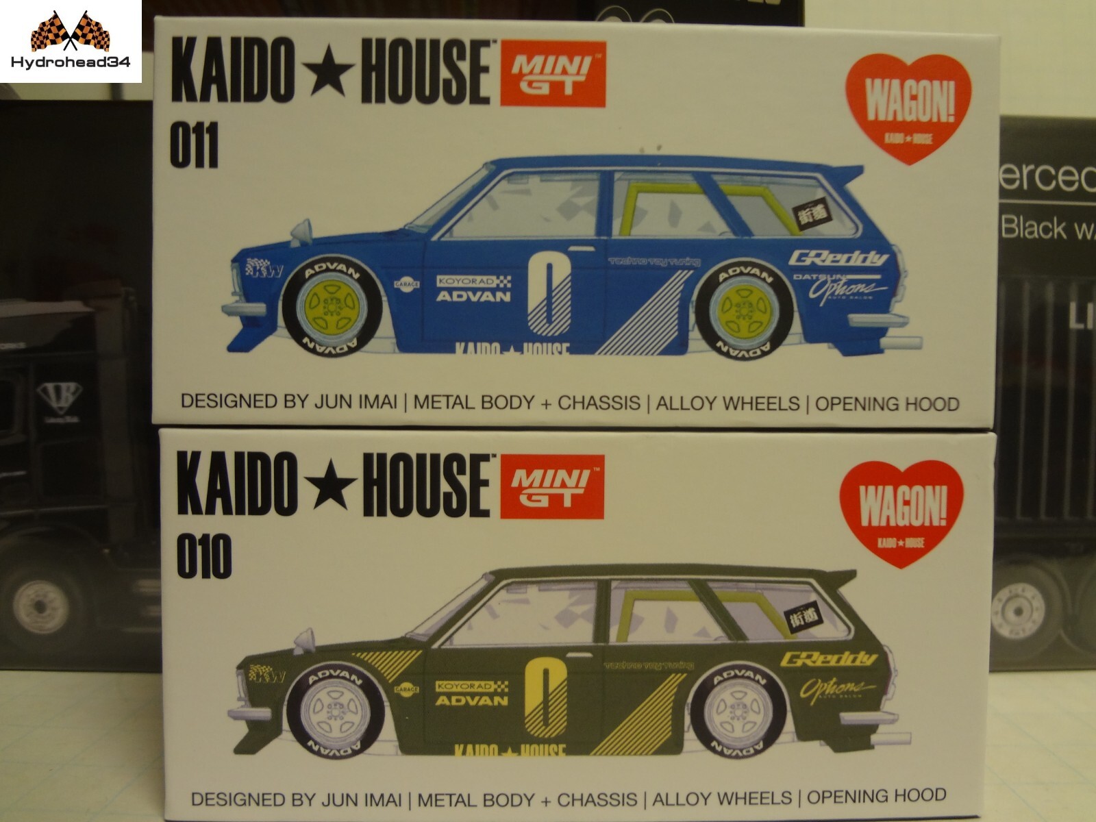 Mini GT KAIDO House Datsun 510 WAGON Pro Street 010/011 Set of 2