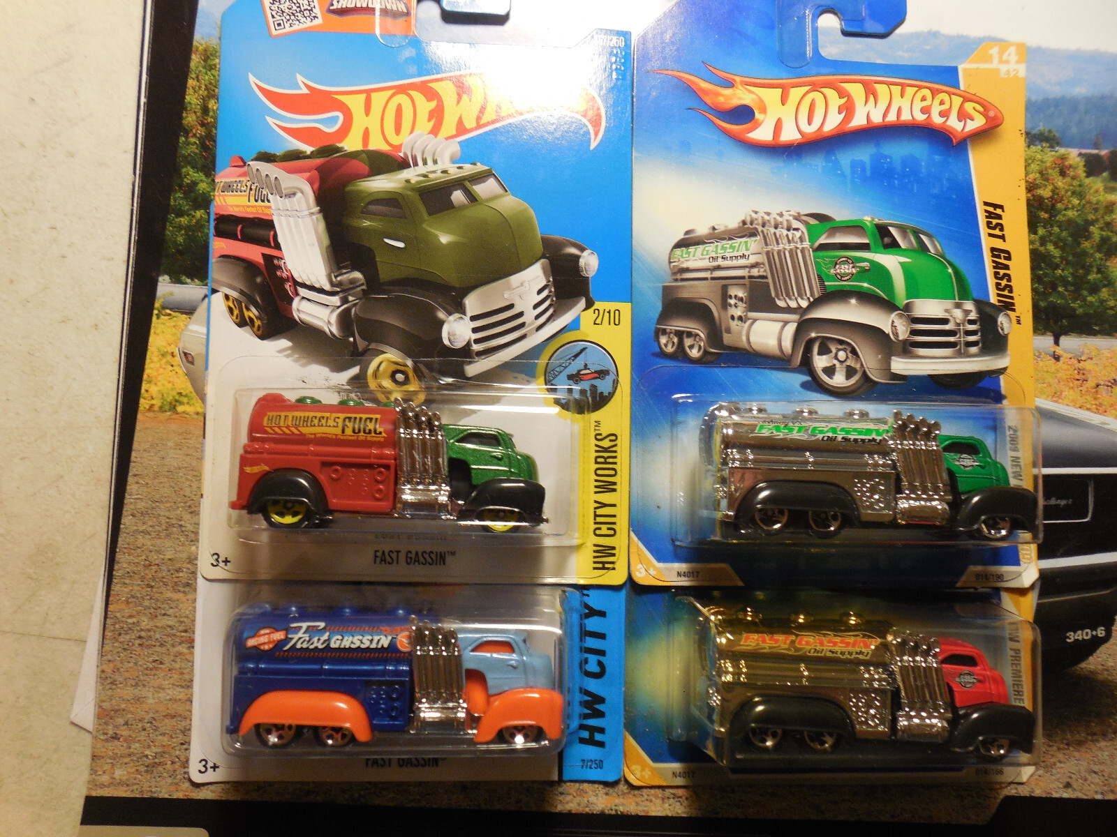 Hot Wheels Fast Gassin' LOT 4 TANKER TRUCK NEW MODELS PREMIERE