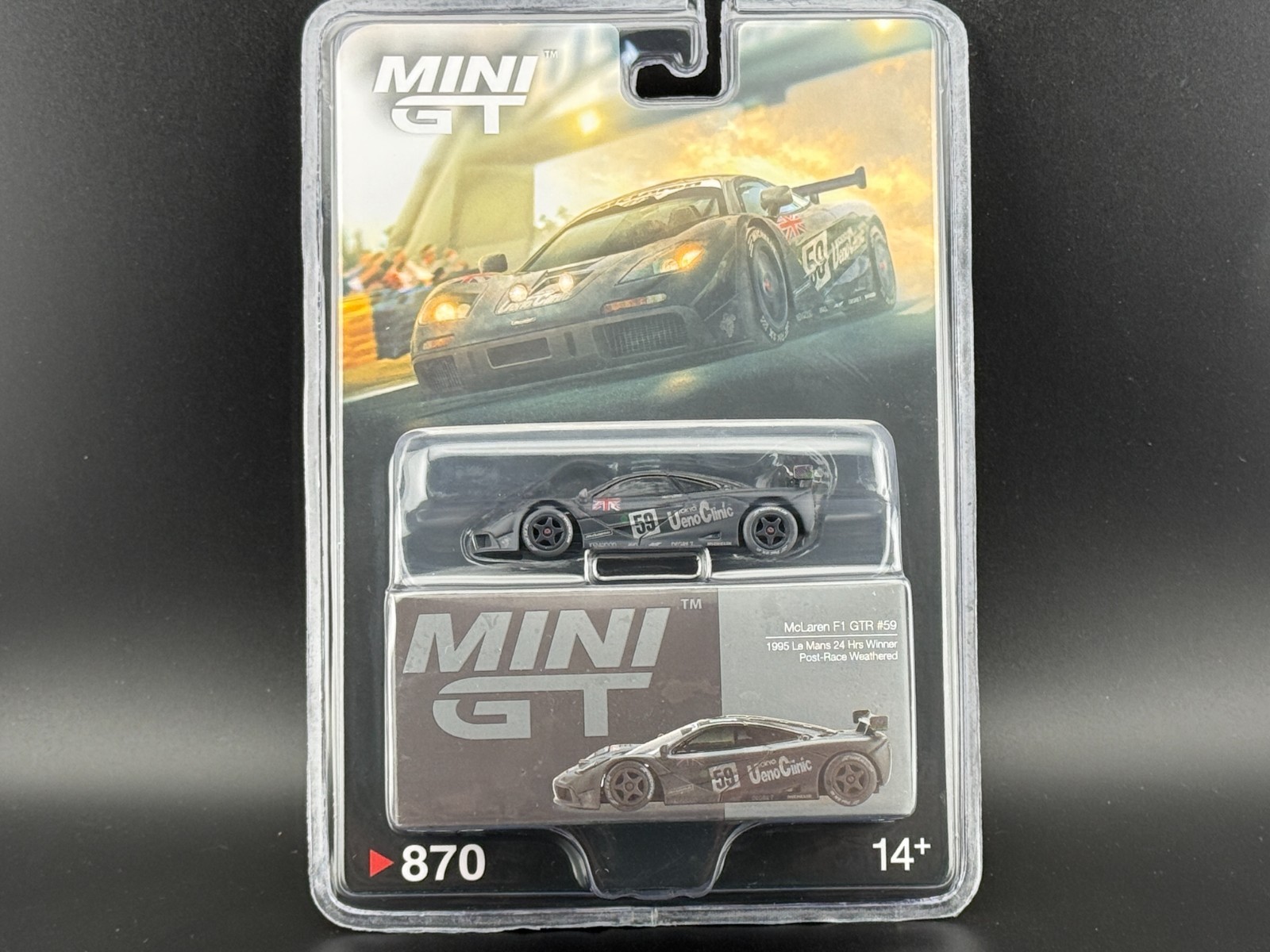 Mini GT McLaren F1 GTR #59 1995 Le Mans 24Hr Winner Weathered #870