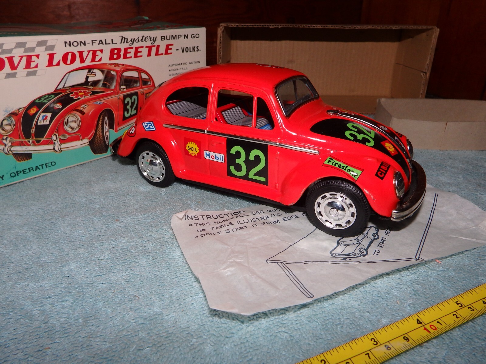 Working! TAIYO Vintage Battery Operated Love Love Beetle VW Bug