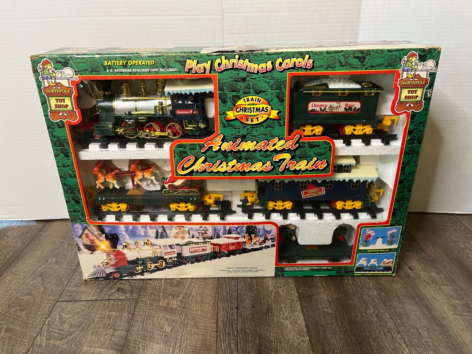 Vintage 1994 North Pole Toy Shop Animated Christmas Train #5301