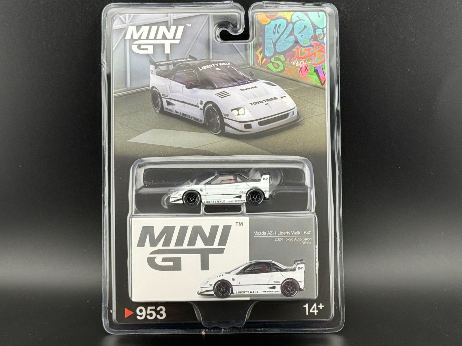 Mini GT Mazda AZ-1 Liberty Walk LB40 White 2024 Tokyo Auto Salon