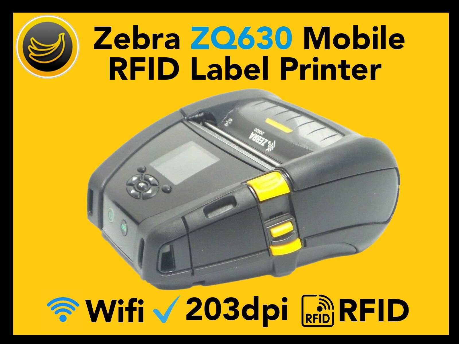 Zebra ZQ630 Mobile RFID Label Printer - Includes Battery and AC
