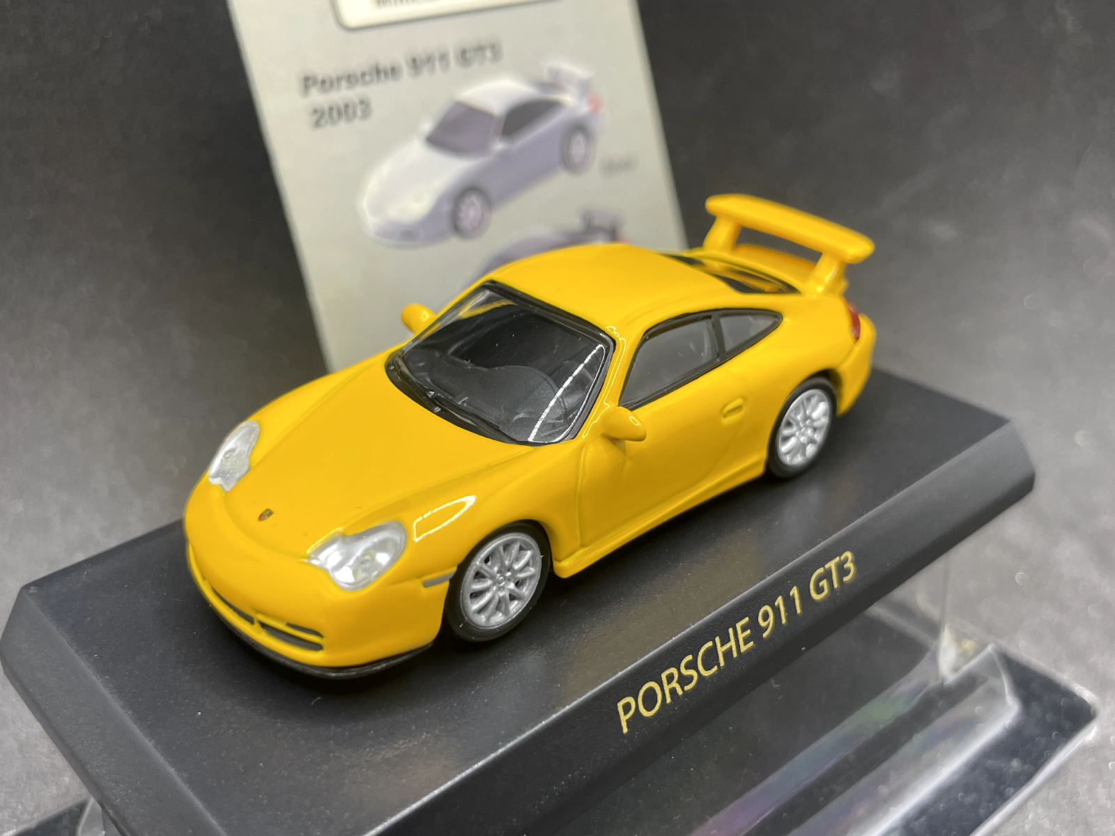 Kyosho 1/64 Porsche collection 911 GT3 996 yellow diecast model
