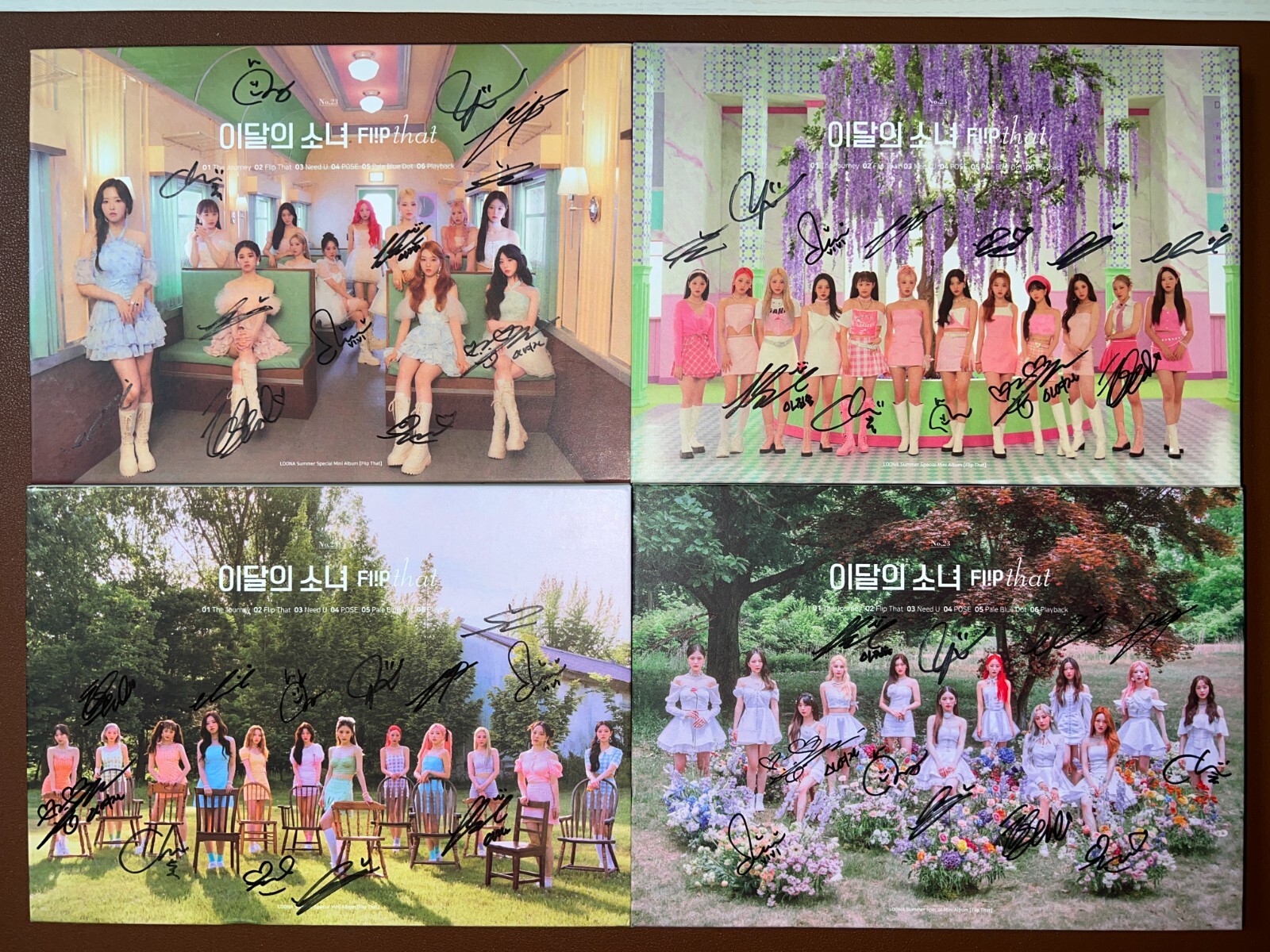 LOONA [Flip That] All Member Autographed Signed Promo Album 4 ver