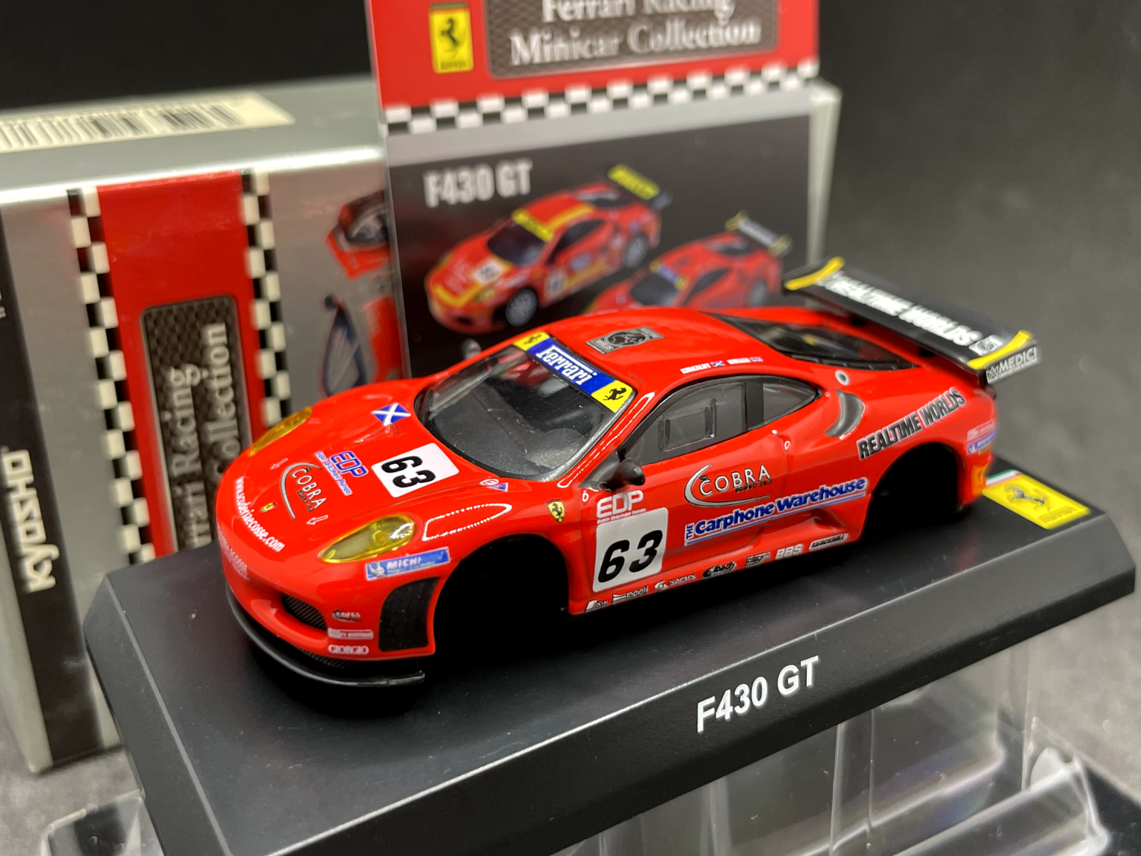 1/64 Kyosho Ferrari Racing Collection F430 GT #63 diecast model