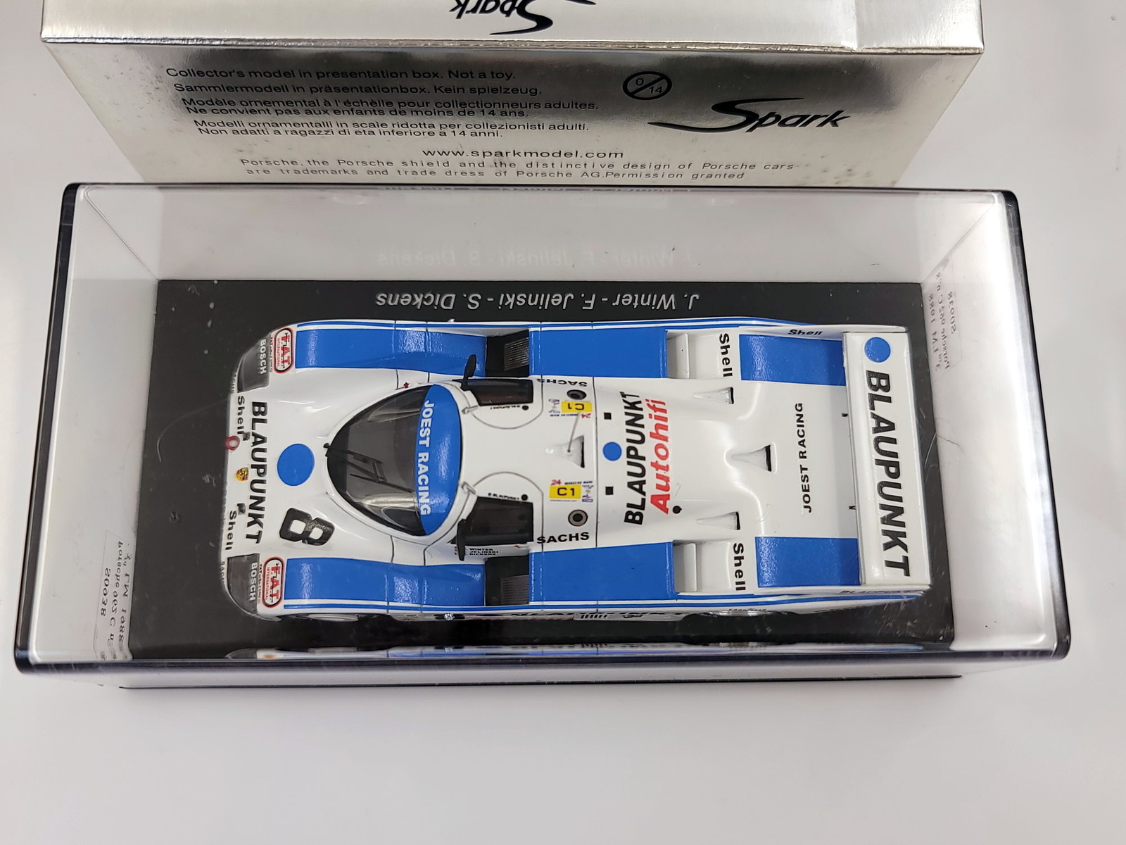 Spark 1:43 scale Porsche 962 C LM #8, 3rd 24h Le Mans 1988(962C