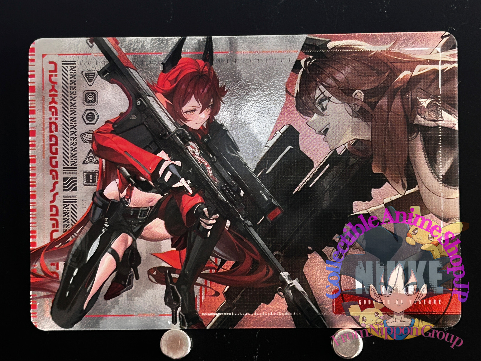 Red Hood Goddess of Victory Nikke Metallic Pass Collection Card
