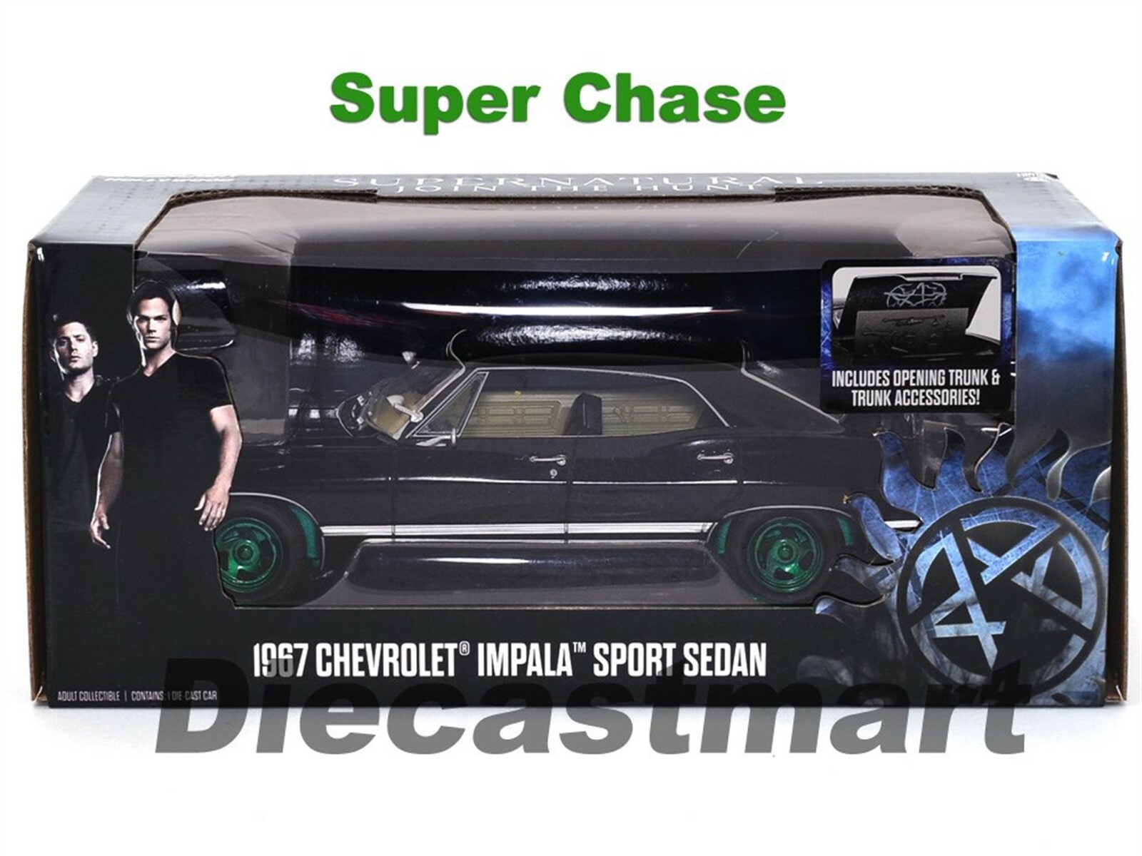 GREENLIGHT 1:24 1967 CHEVY IMPALA SUPERNATURAL SUPER CHASE CAR