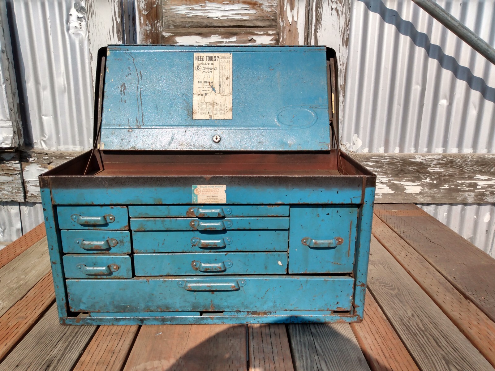 Vintage HUOT 9-Drawer Mechanics Tool Chest | eBay