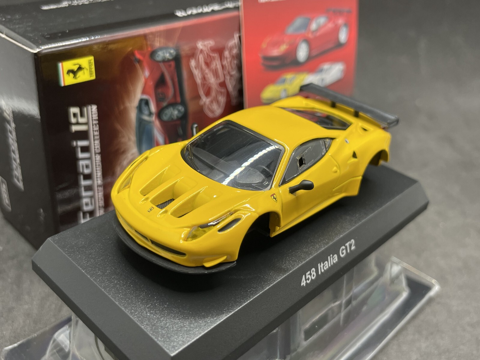 1/64 Kyosho Ferrari Collection 12 458 Italia GT2 yellow diecast