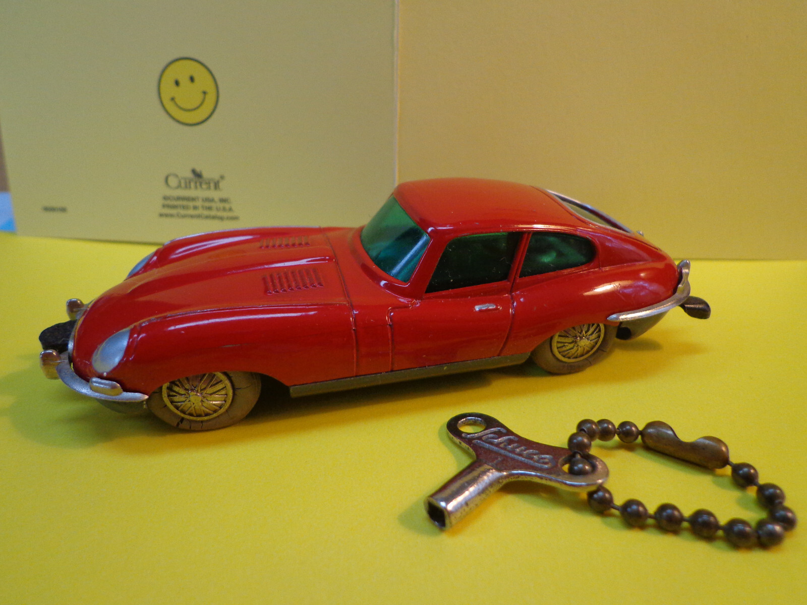 Vintage Original 1960s Schuco Micro-Racer Red Jaguar E Type 1047-1