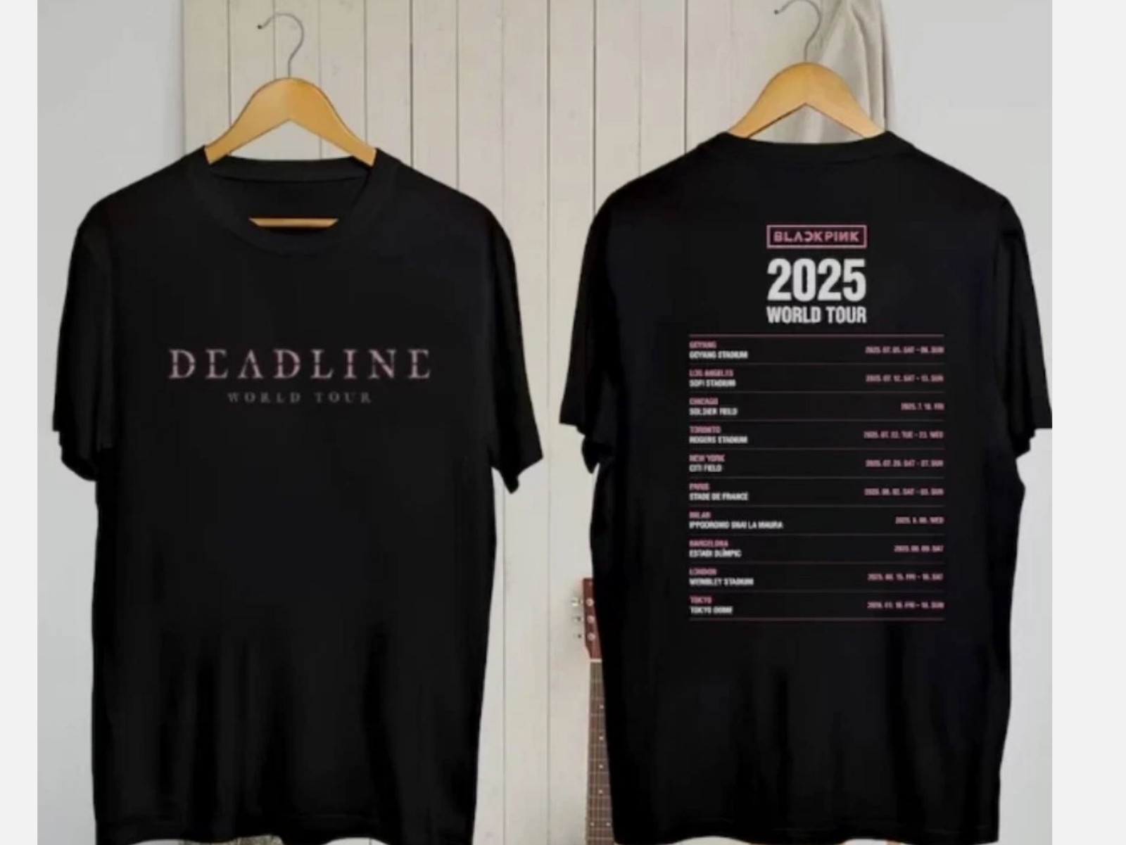 BlackPink Deadline Concert Tee, Deadline Black Pink World Tour