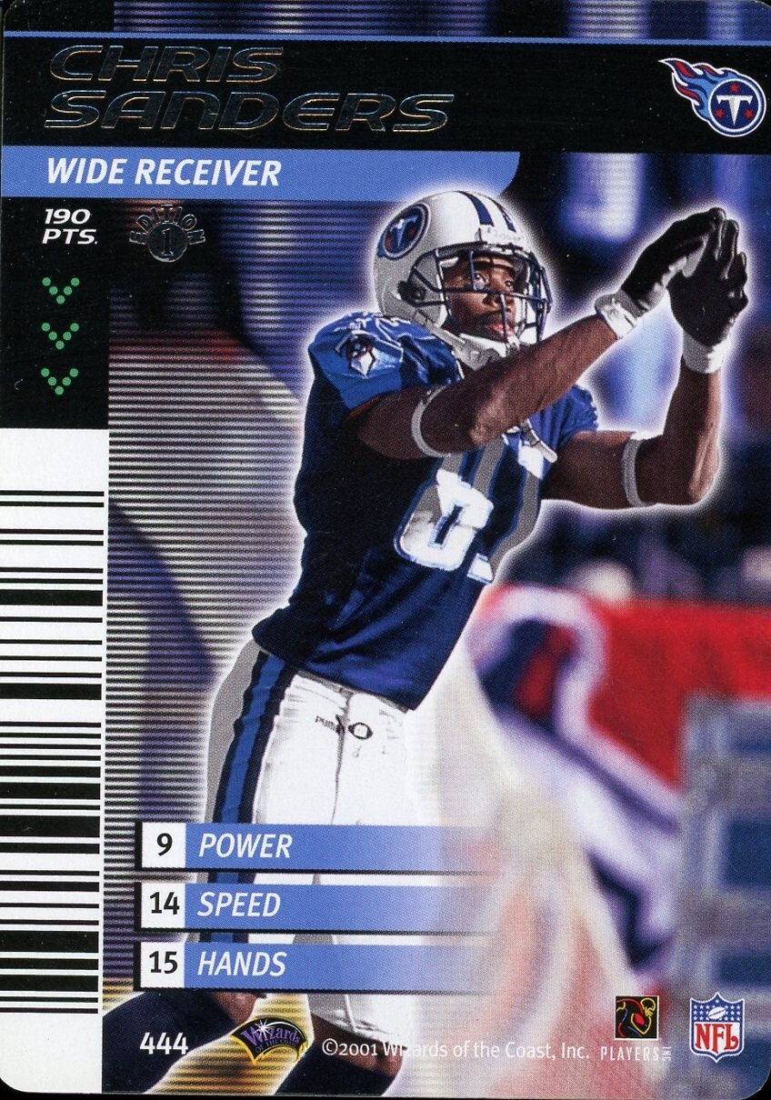 2002 NFL Showdown 1st Edition CHRIS SANDERS TITANS #444 | eBay
