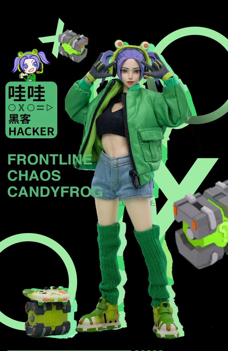New JoyToy FRONTLINE CHAOS CANDY FROG HACKER 1/12 Scale 6″ Figures