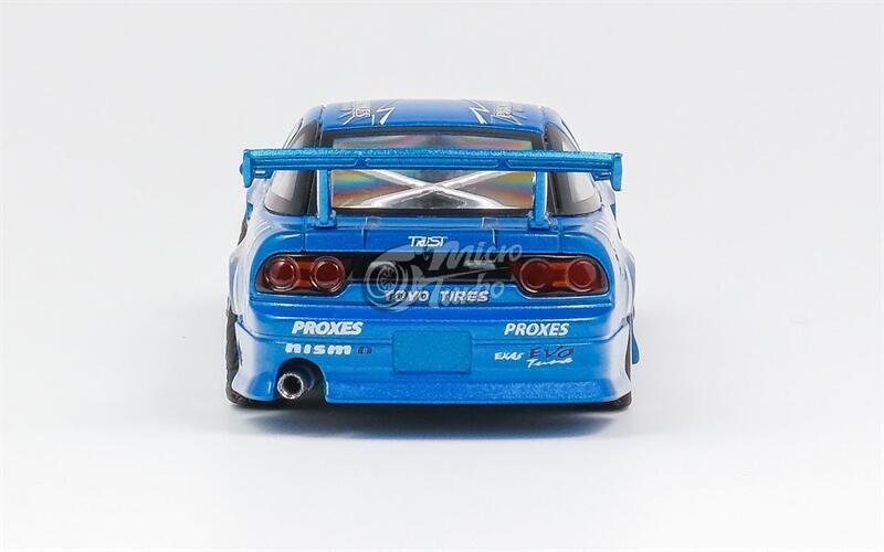 Micro Turbo 1:64 S13 Silvia 180SX TOYO TIRES Metallic blue Diecast