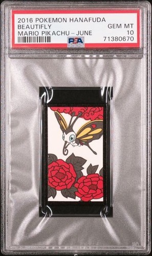 Beautifly PSA 10 2016 Pokemon Hanafuda Mario Pikachu June Graded