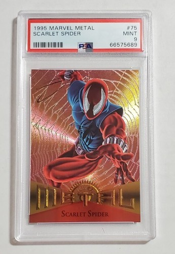 Scarlet Spider 1995 Marvel Metal Card #75 PSA 9 Mint New Case