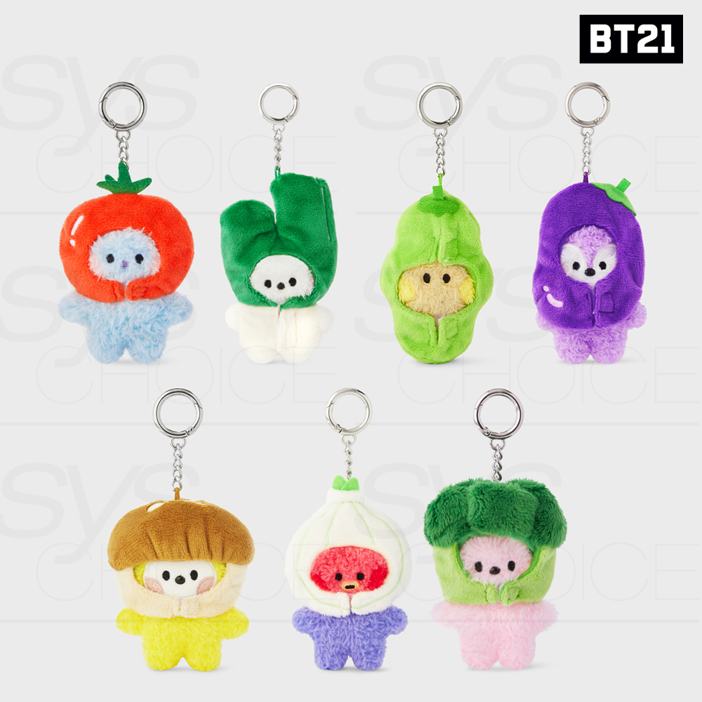 BTS BT21 Official Goods mini minini VEGGIE Plush Doll Keyring +