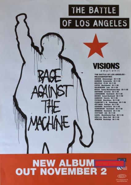 Rage Against the Machine The Battle of Los Angeles Poster 23.5 x