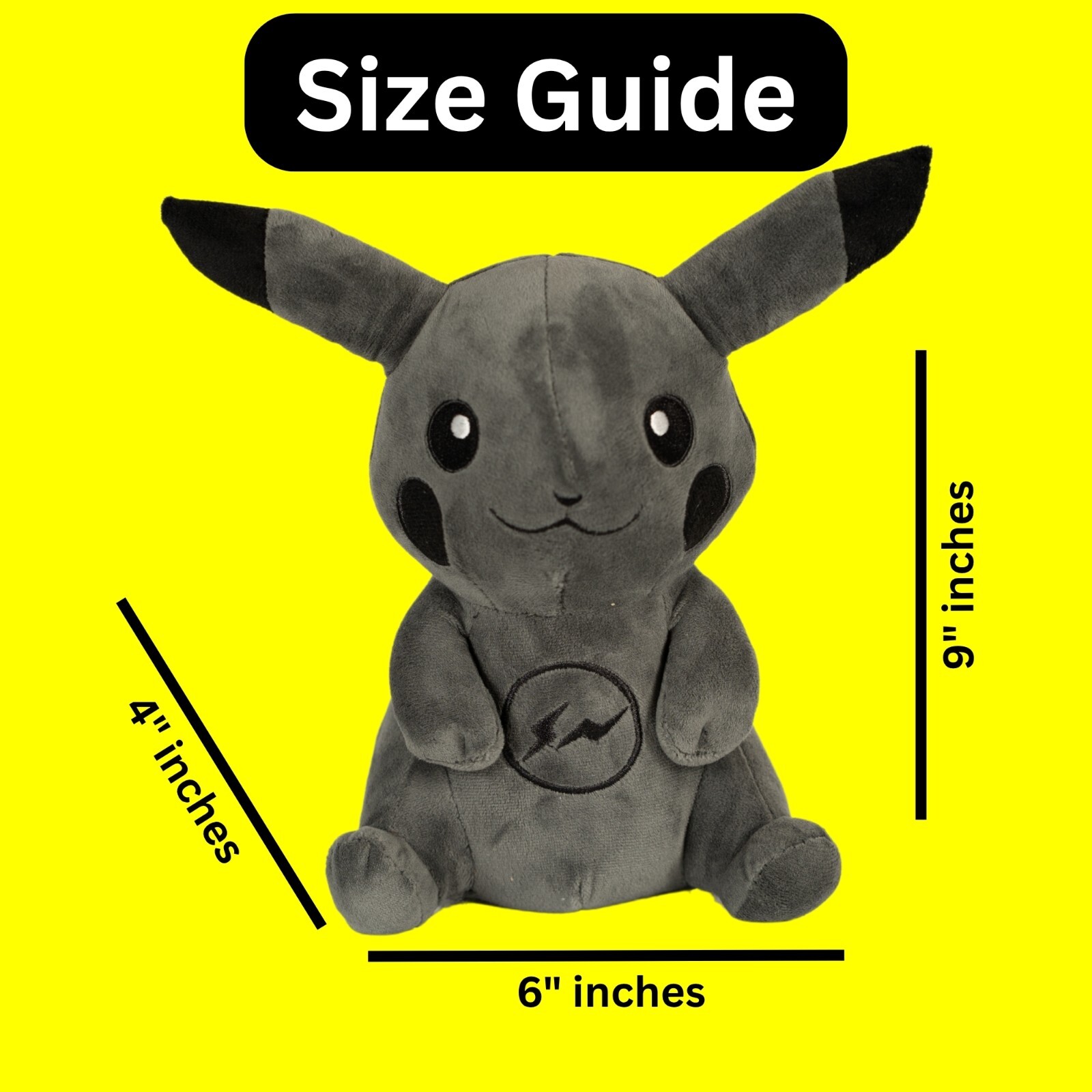 Black Pikachu Plush Toy 9