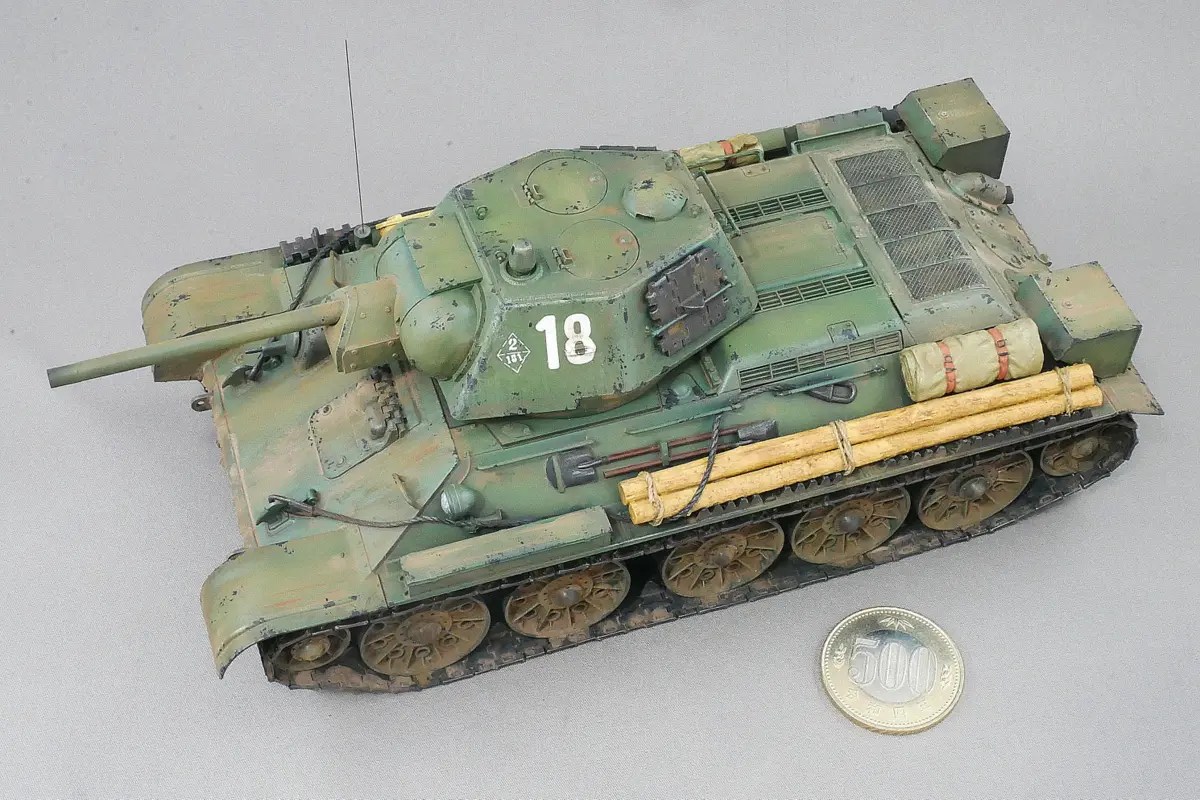 ソビエト陸軍 T34/76戦車 1943年型 タミヤ 1/35 プラモデル製作手順