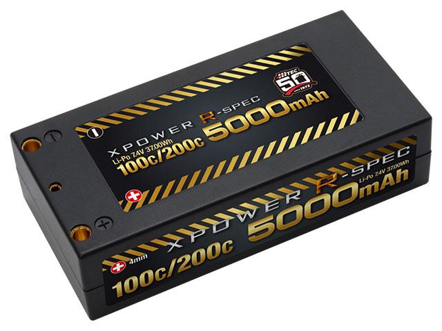 XPOWER R-SPEC Li-Po 7.4V 5000mAh 100C/200C | Hitec Multiplex Japan