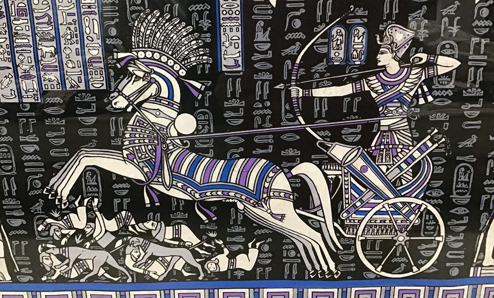 エジプト土産のパピルスを額装しました！ | イラストレーター川本まるHP