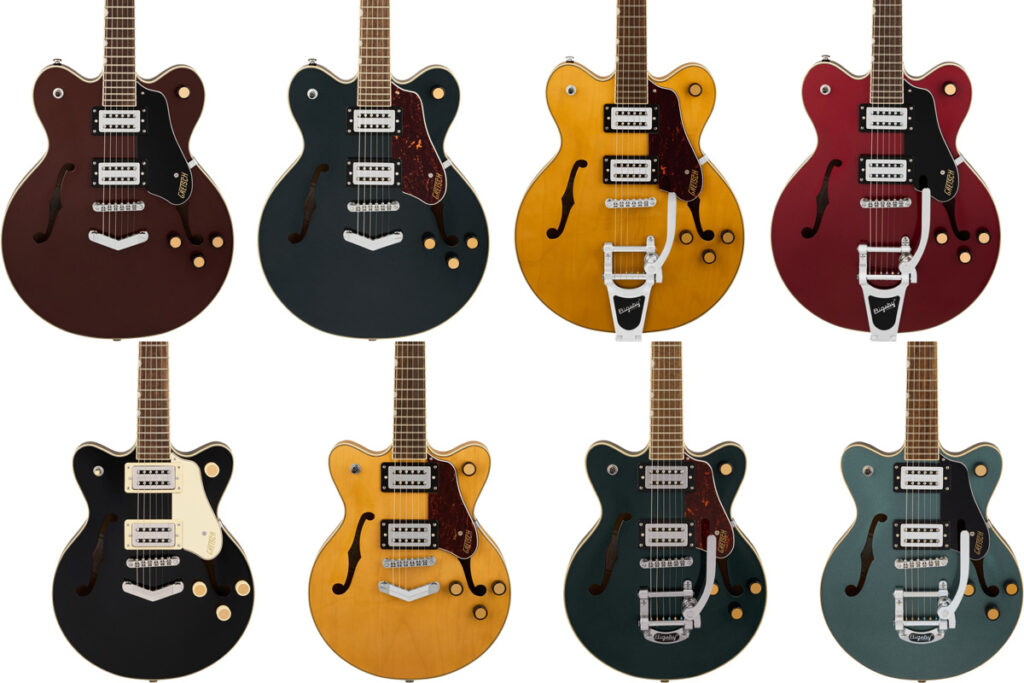 Gretsch、Streamliner セミアコ新製品4機種・計8モデル発売
