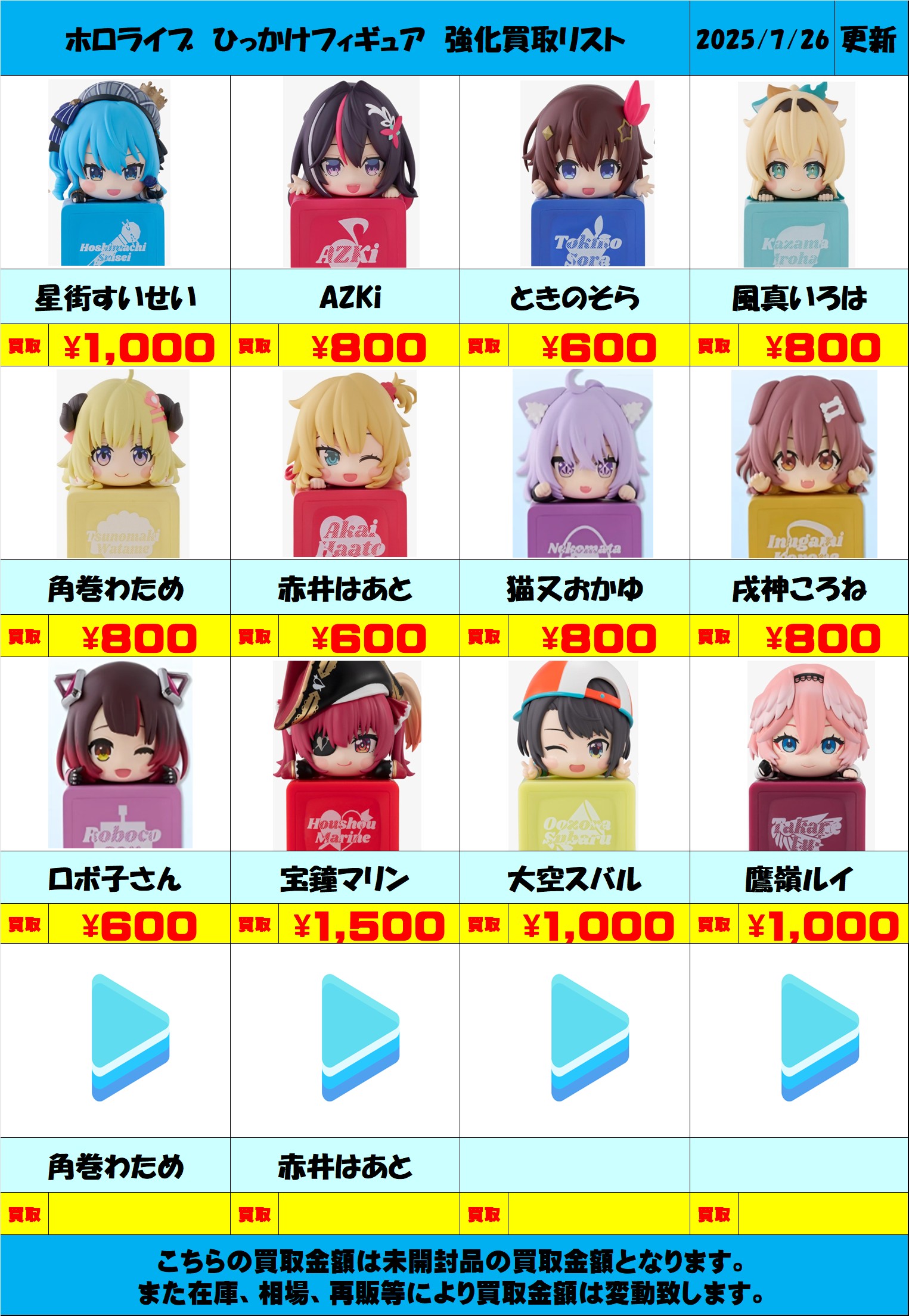酒々井店】ホロライブひっかけフィギュア強化買取リスト！ – ゲーセン