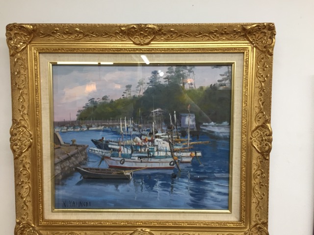 やさしい風景。洋画家・山之井芳朗の油絵。 | 骨董品の買取なら杉並区