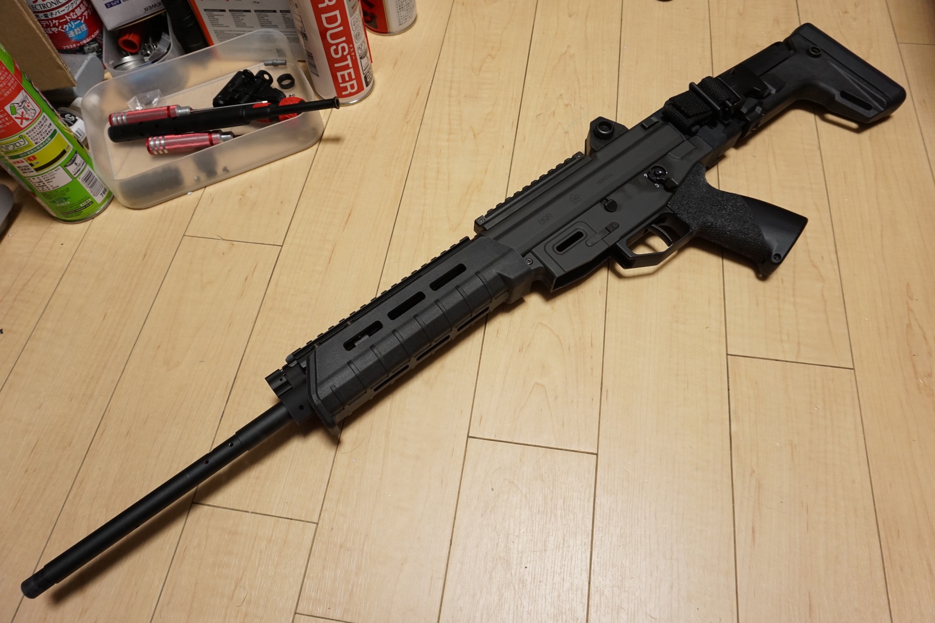 東京マルイ ガスブロ 89式のハンドガード周りをカスタム、ショート